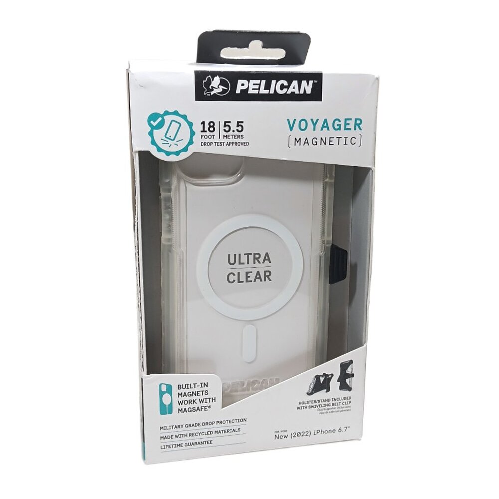 Pelican Voyager Magnetic Case For 2022 iPhone 6.7” Ultra Clear Holster MagSafe